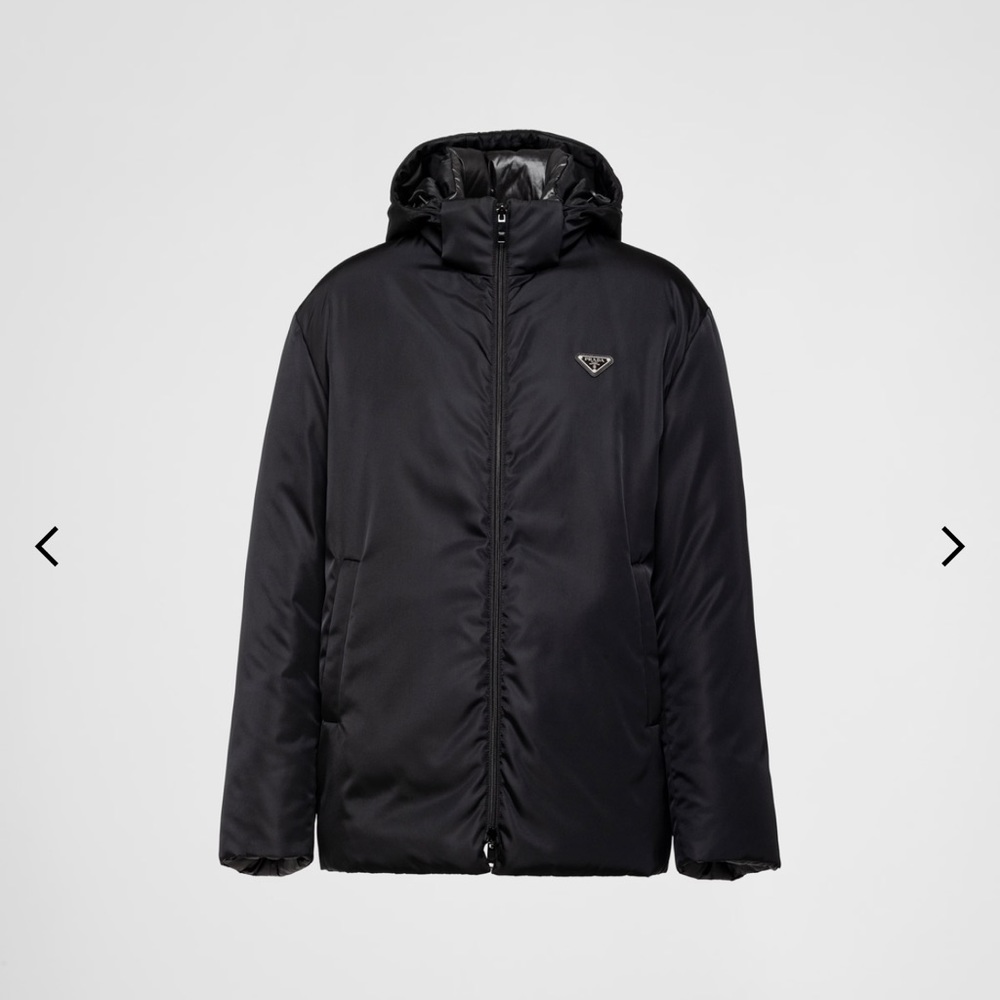 reversible hooded Re-Nylon down jacket XXL